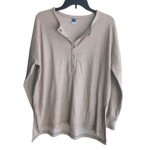 Old navy tan waffle long sleeve shirt